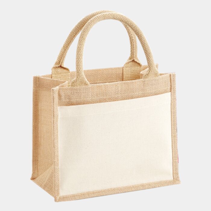 Cotton pocket jute gift bag Thumbnail