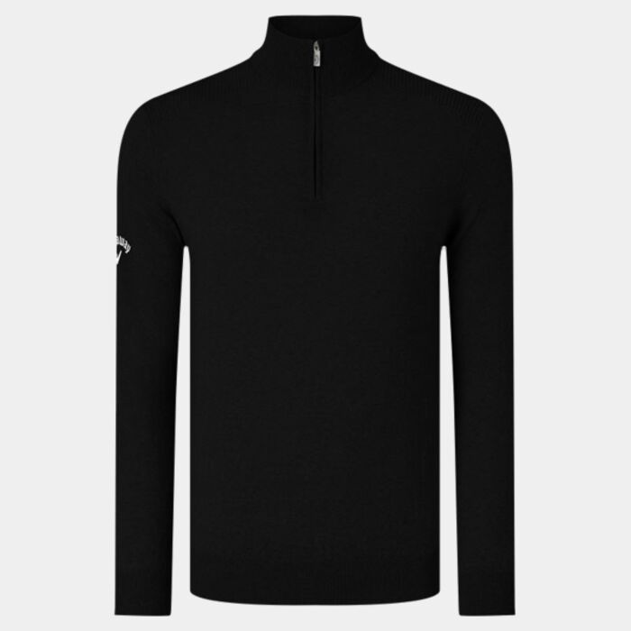 Ribbed ¼ zip Merino sweater Thumbnail