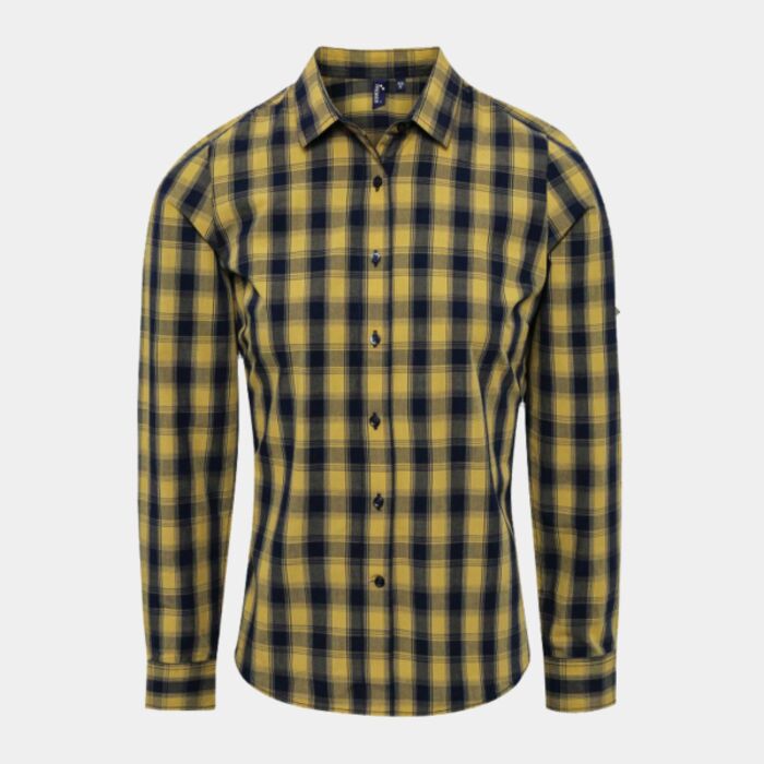 Women's Mulligan check cotton long sleeve shirt Thumbnail