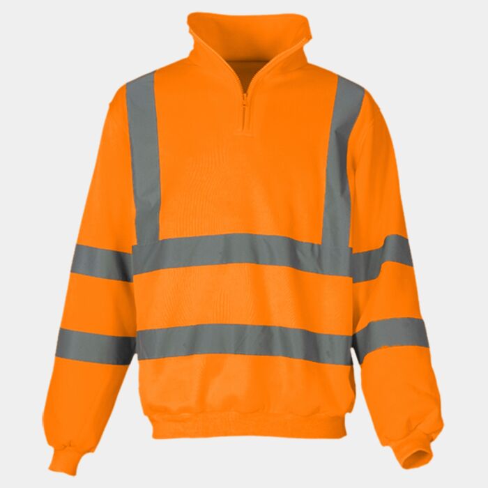 Yoko Hi-Vis Zip Neck Sweatshirt Thumbnail