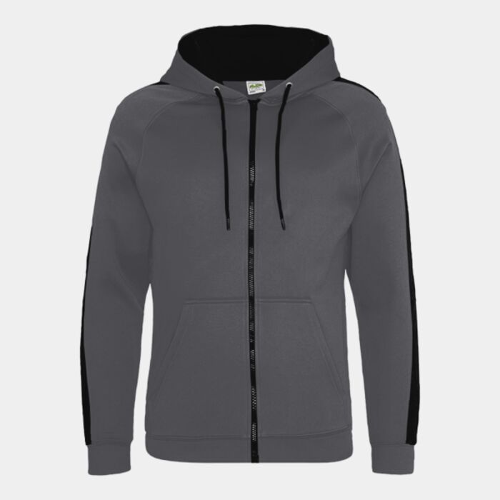 AWDis Contrast Sports Polyester Zoodie Thumbnail