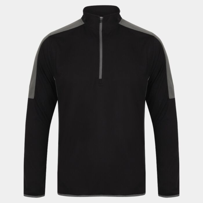 Finden + Hales Contrast Zip Neck Midlayer Top Thumbnail