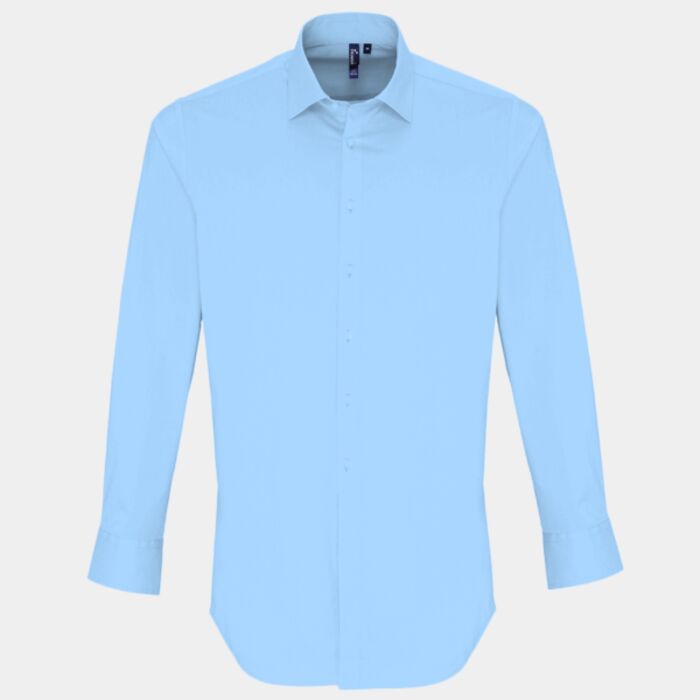 Premier Long Sleeve Stretch Fit Poplin Shirt Thumbnail