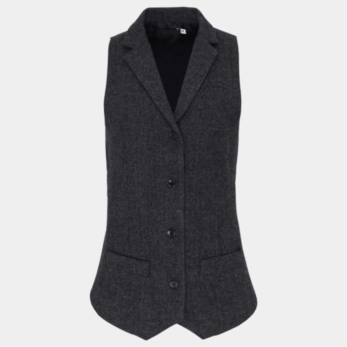 Premier Ladies Herringbone Waistcoat Thumbnail