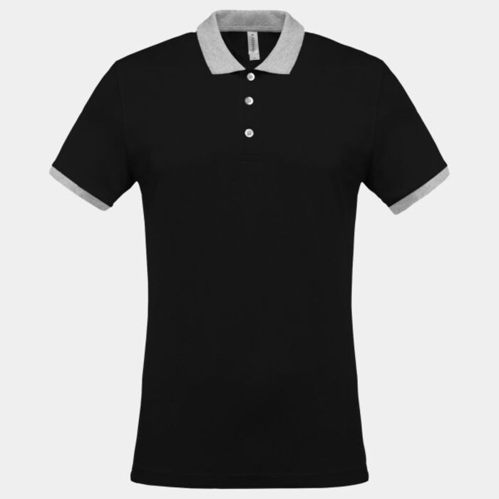 Two-tone piqué polo shirt Thumbnail