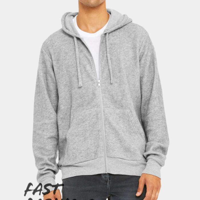 Unisex sueded fleece full-zip hoodie Thumbnail