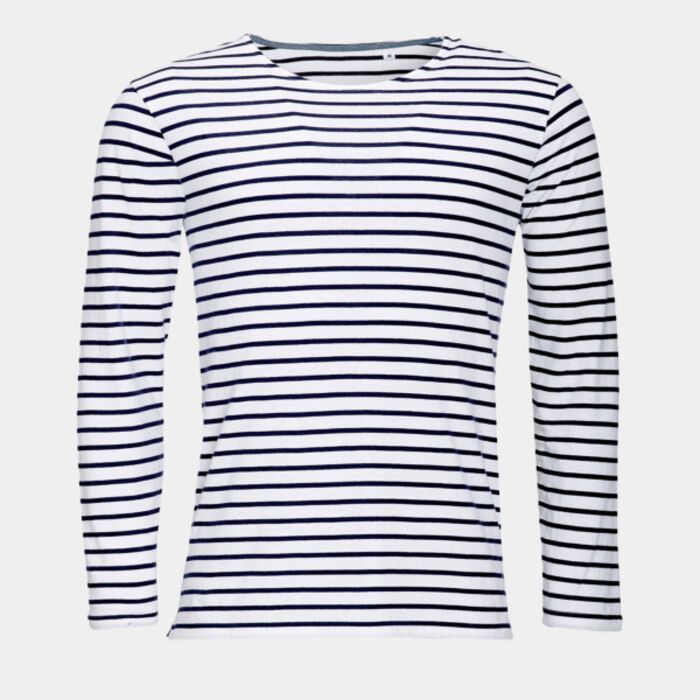 SOL'S Marine Long Sleeve Striped T-Shirt Thumbnail