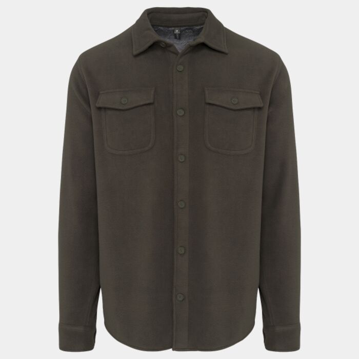 Sherpa-lined fleece overshirt Thumbnail