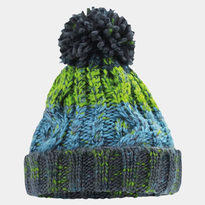 Junior Corkscrew Pom Pom Beanie Thumbnail