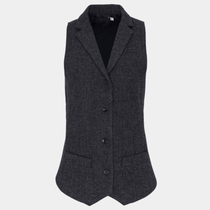 Women's herringbone waistcoat Thumbnail