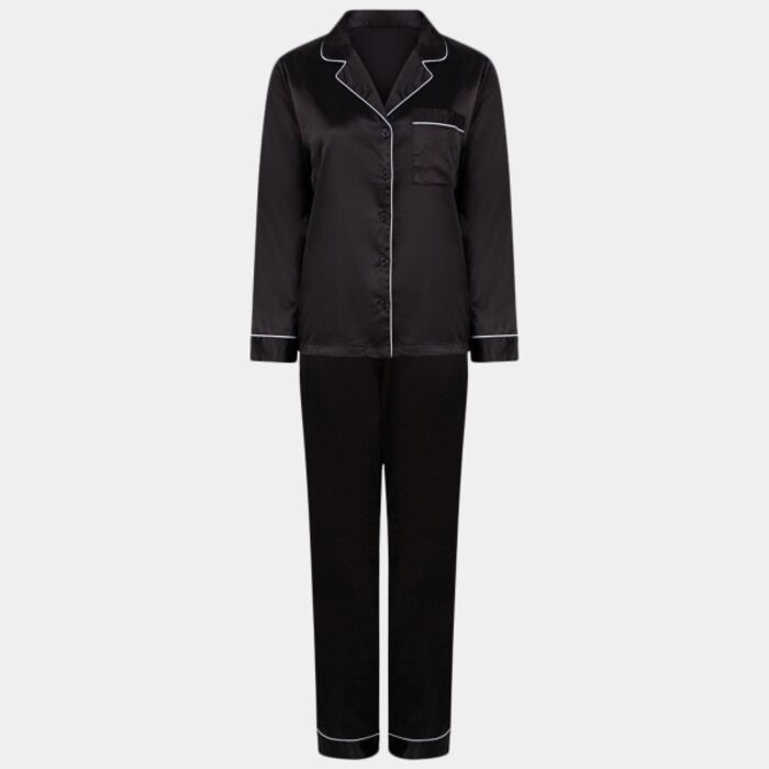 Women's satin long pyjamas Thumbnail