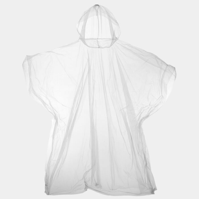 Kids emergency hooded plastic poncho Thumbnail
